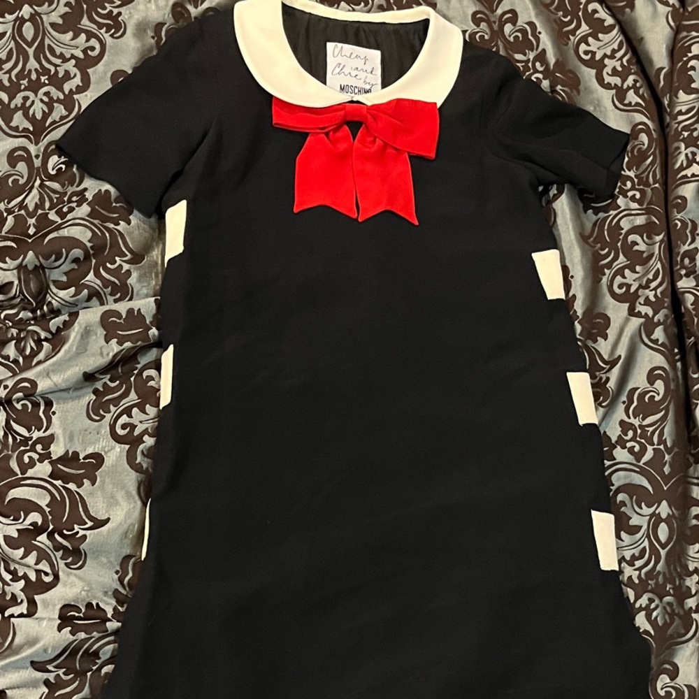 Moschino Cheap and Chic sailor Black and Red Mini Dress